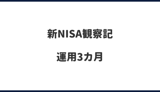 【S&P500・全米株式】新NISA観察記｜24年3月・運用3カ月