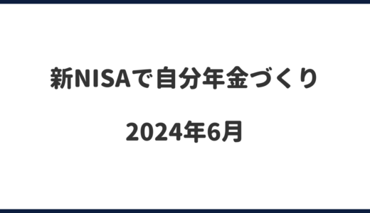 【新NISA】フリーランスの自分年金づくり｜24年6月